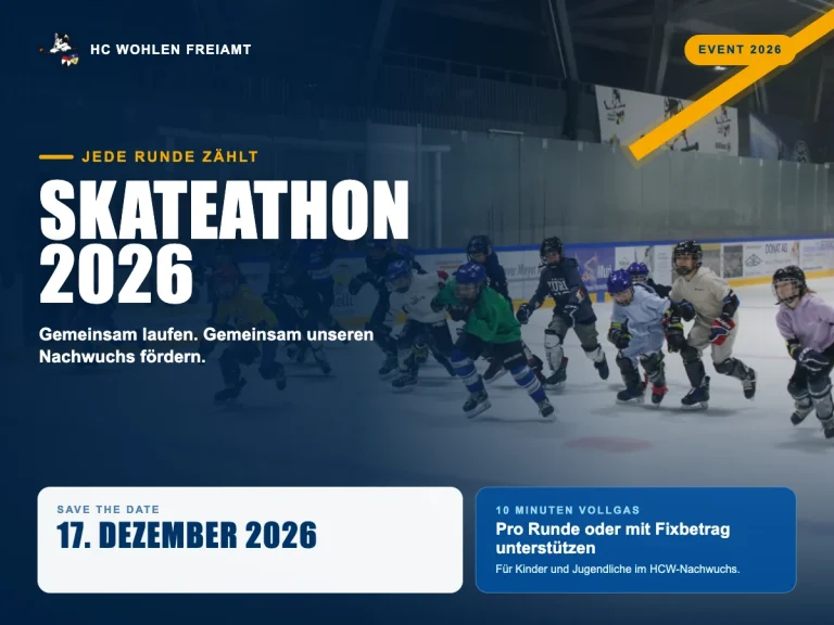 Skateathon 2026 des HC Wohlen Freiamt Ã¢â‚¬â€œ Jede Runde zählt